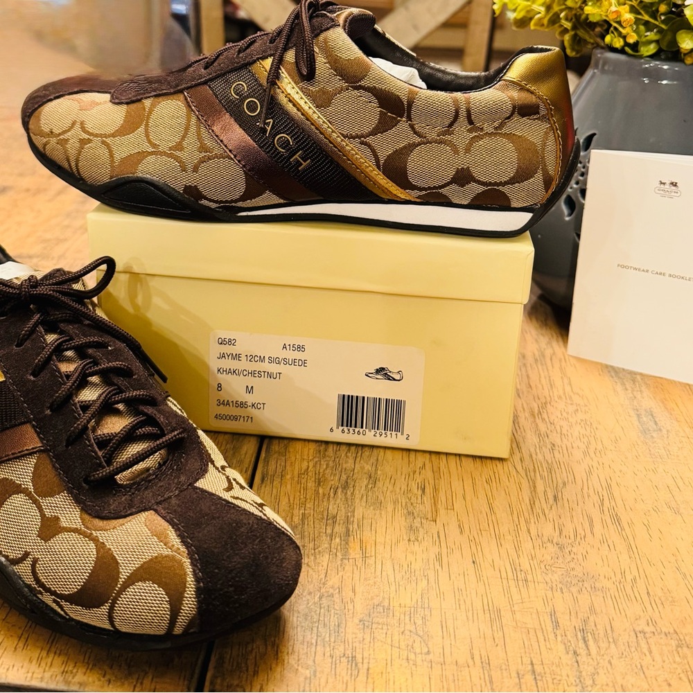 Coach Woman’s Brown Signature Runner Sneakers - Picture 3 of 4
